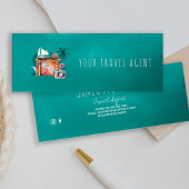 夏休み旅行代理店の名刺 スキニー名刺