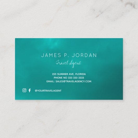 夏休み旅行代理店の名刺 名刺 (裏面)