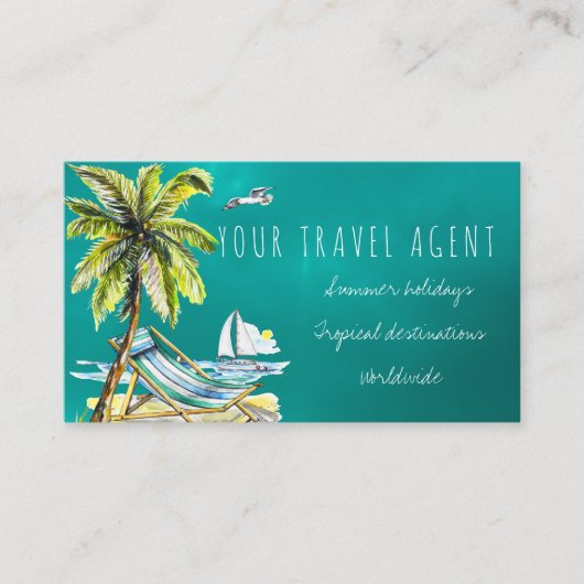 夏休み旅行代理店の名刺 名刺 (正面)
