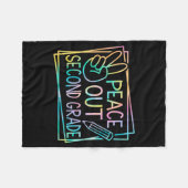 夏休み第2学期の最終日1 フリースブランケット (正面(横))