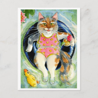 夏休み葉書、あなたがここにいたことを願う ポストカード