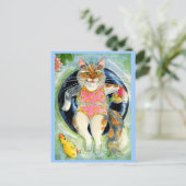 夏休み葉書、あなたがここにいたことを願う ポストカード (スタンド正面)