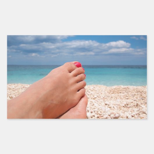 夏休み長方形シール 長方形シール (正面)