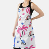 夏休み：ヤシの木パイナップルパターン エプロン (インサイチュ)