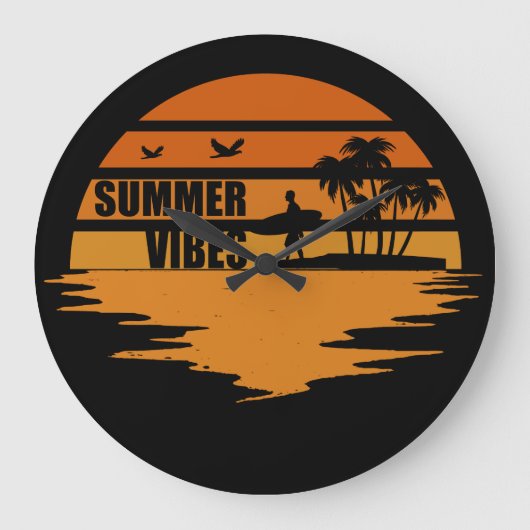 夏休み ラージ壁時計 (正面)