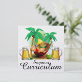 夏休み/休暇/退職パーティー 招待状 (スタンド正面)