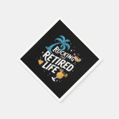 夏休退職したみ生活のおもしろい揺れ スタンダードカクテルナプキン (角)