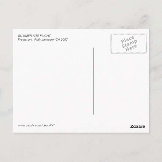 夏凧飛行 ポストカード (裏面)