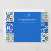 夏地中海のの写真結婚の「ありがとう」 セーブザデート (裏面)