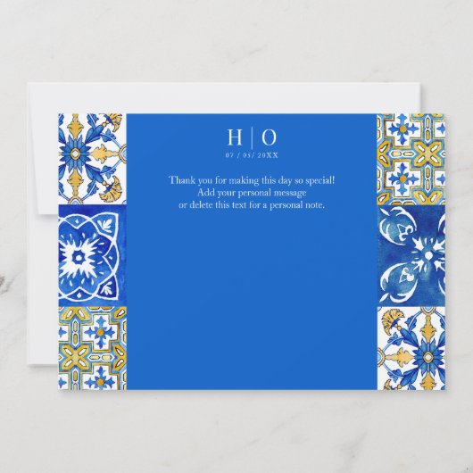 夏地中海のの写真結婚の「ありがとう」 セーブザデート (裏面)