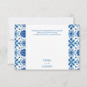 夏地中海のの結婚「ありがとう」カード セーブザデート (裏面)