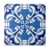夏地中海の青の花 タイル (正面)