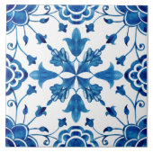 夏地中海の青花タイル タイル (正面)