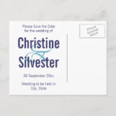 夏地中海の、日付を保存 案内ポストカード (裏面)