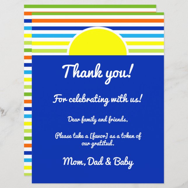 夏季のシャワーを楽しんでくストライプださい (正面/裏面)