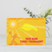 夏季テニスのトーナメント招待テンプレート 招待状 (スタンド正面)