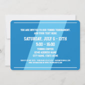 夏季テニスのトーナメント招待テンプレート 招待状 (裏面)