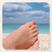 夏季休暇のコースター スクエアペーパーコースター (正面)