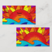 夏季太陽の名刺テンプレート 名刺 (正面/裏面)