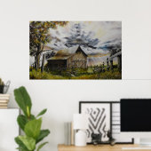 夏嵐の油絵のポスター ポスター (ホームオフィス)