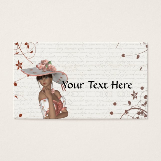 夏帽子をかぶった女の子 (正面)