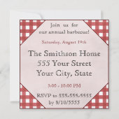 夏年次BBQのバーベキューのパーティーのCookoutの招待 招待状 (裏面)