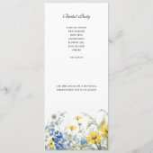 夏庭園の結婚式式シンプル計画 プログラム (裏面)