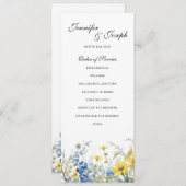 夏庭園の結婚式式シンプル計画 プログラム (正面/裏面)