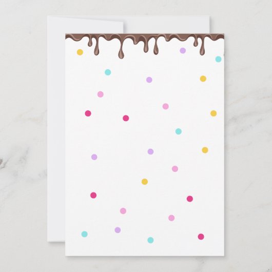 夏恋しく思可愛い子供の女の子2甘い2歳の誕生日 招待状 (裏面)