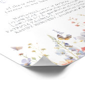 夏数々の色のワイルドフラワー愛の記憶のサイン ポスター (角)