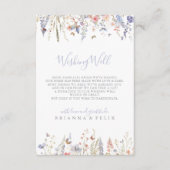 夏数々の色の山花結婚の願い事 エンクロージャーカード (正面)