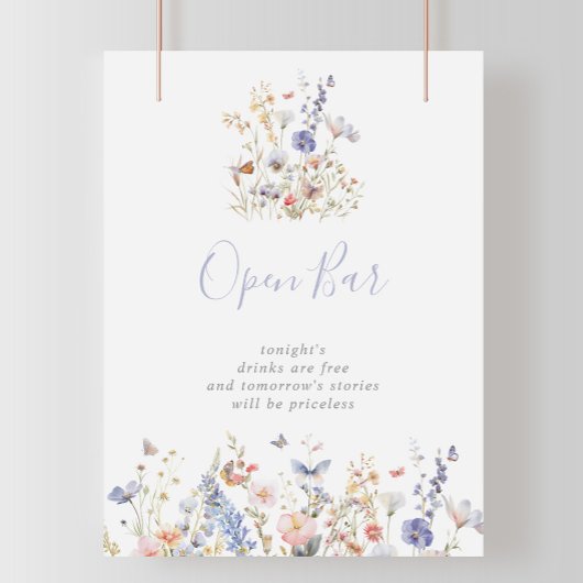 夏数々の色の野結婚花の開いたバー ポスター