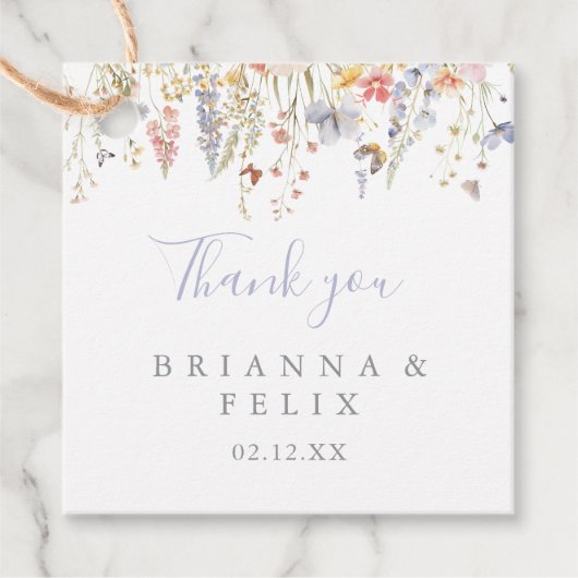 夏数々の色の野結婚花 フェイバータグ (正面)