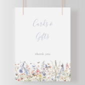 夏数々の色の野花カードとギフトサイン ポスター