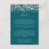 夏数々の色の野草緑結婚詳細 エンクロージャーカード (正面)