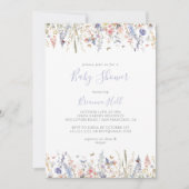 夏数々の色の野草赤ちゃんシャワー 招待状 (正面)