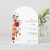 夏数々の色フローラ結婚の弧 招待状 (スタンド正面)