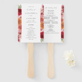 夏数々の色フローラ結婚式 プログラム ハンドファン (正面&裏面)