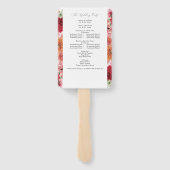 夏数々の色フローラ結婚式 プログラム ハンドファン (裏面)