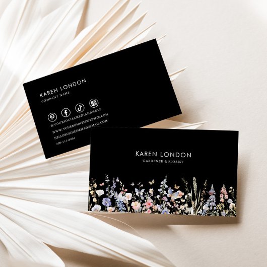 夏数々の色ワイルドフラワーガーデナー&フローリスト 名刺