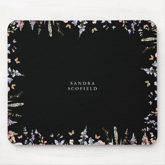 夏数々の色ワイルドフラワーパーソナライズされたシンプル マウスパッド (正面)