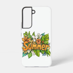 夏文字 – 夏フローラデザイン SAMSUNG GALAXY S22ケース