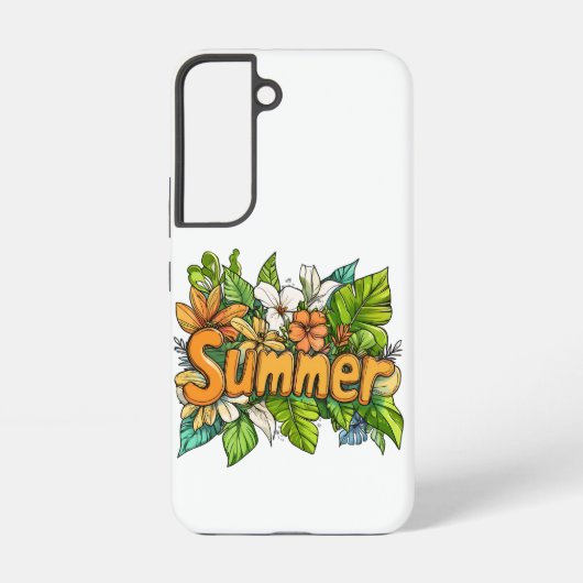 夏文字 – 夏フローラデザイン SAMSUNG GALAXYケース (裏面)