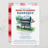 夏新学期BBQパーティー 招待状 (正面/裏面)