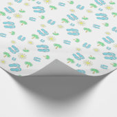 夏日曜日およびサンダルのギフト用包装紙 ラッピングペーパー (角)