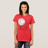 夏日本の植物赤フローラTシャツ Tシャツ (正面フル)