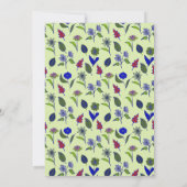 夏春パターンフローラ結婚式招待状 招待状 (裏面)