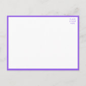 夏春ピンクパープルフローラブライダルシャワー インビテーションポストカード (裏面)