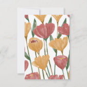 夏春マスタードレッドフローラボタニカル結婚ズ 出欠カード (裏面)