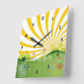 夏時計 スクエア壁時計 (傾斜)